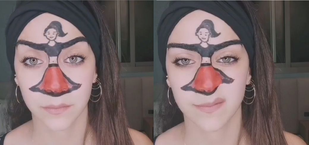 Nietypowa tancerka na TikToku. Tańczy... twarzą!