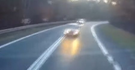Kierowca TIR-a uratował mu życie. Wstrząsające nagranie z Polski