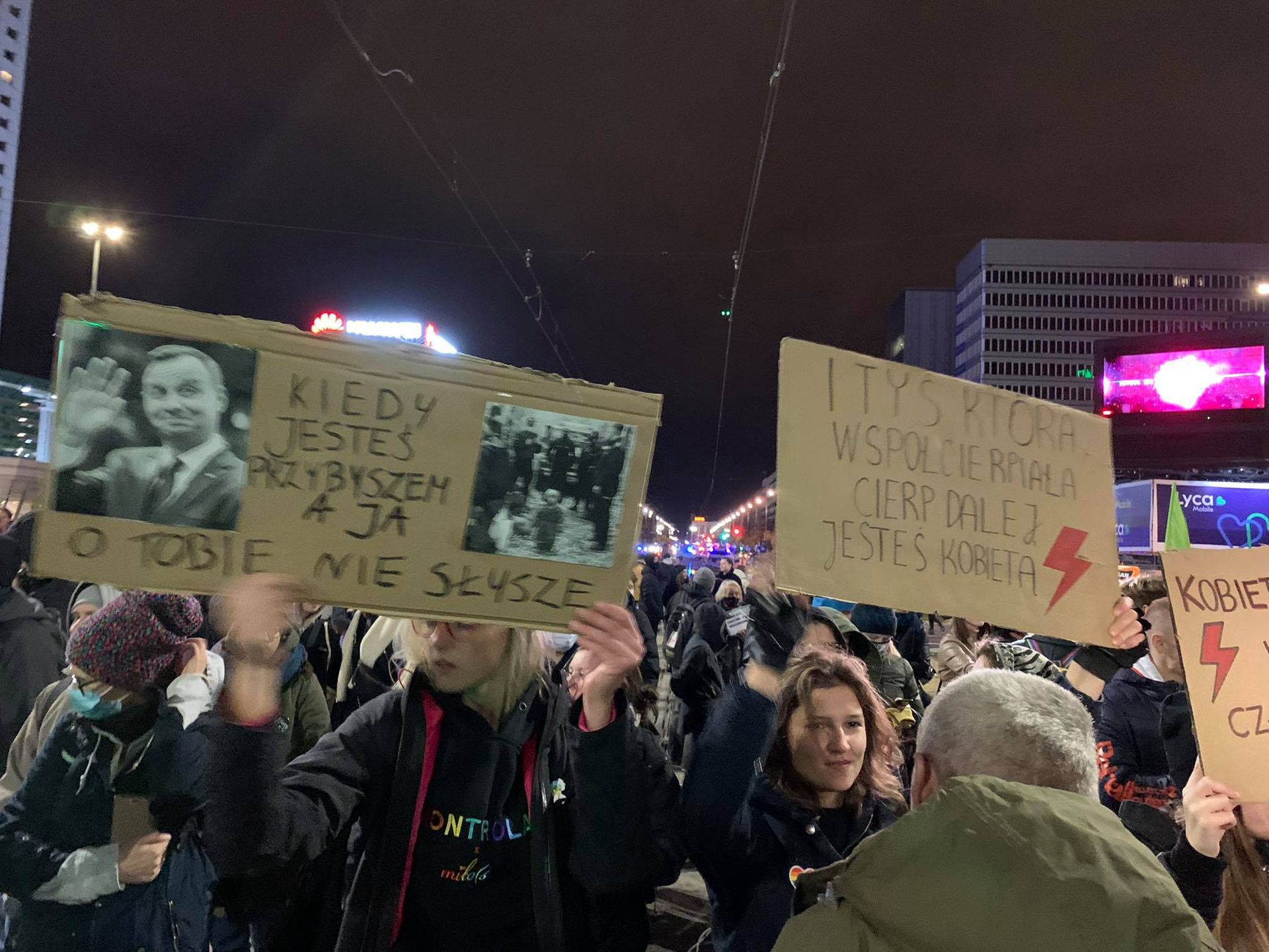 Piątkowy protest w Warszawie 