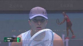 Świetny start Świątek w Pekinie. Zobacz skrót meczu Polki z Yue Yuan