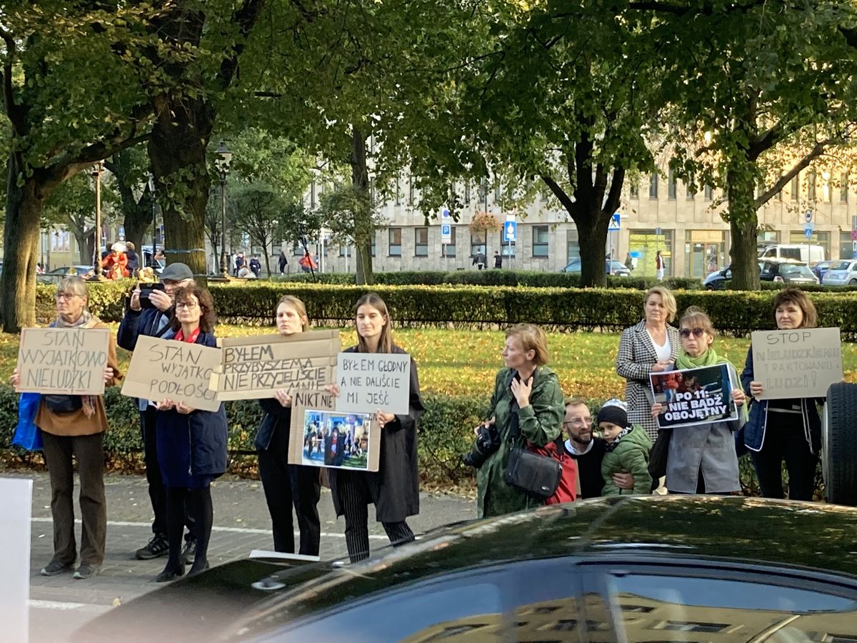Gdańsk. Demonstracja dot. sytuacji na granicy polsko-białoruskiej