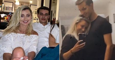 Pełna dystansu Justyna Żyła pozuje z chłopakiem, z którym udawała romans i... jego dziewczyną. ZABAWNA? (FOTO)