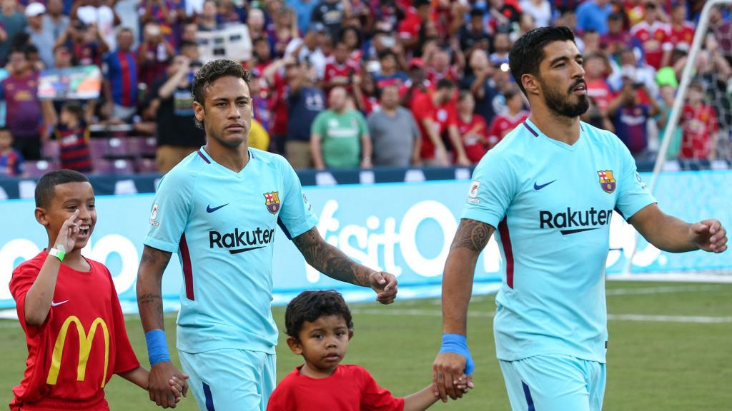 Na zdjęciu od lewej: Neymar i Suarez