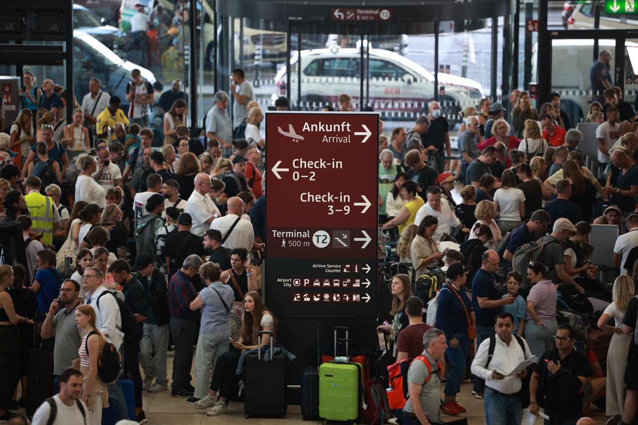 Chaos at the Berlin airport.