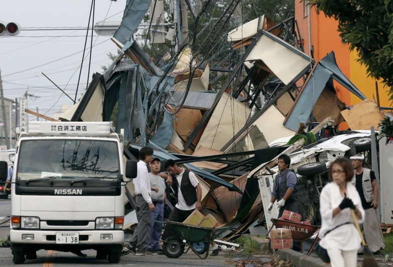 Tornado w Japonii. Kilkadziesiąt osób rannych