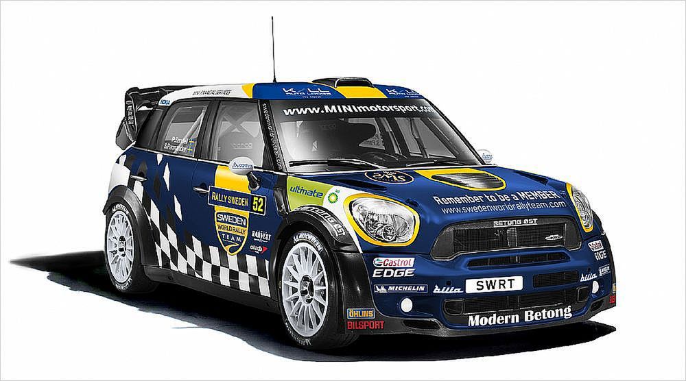 Parik Sandell pojedzie w Szwecji jako partner Daniego Sordo. Barwy są mieszanką Sweden World Rally Team i Mini WRC Team (fot. patriksandell.com)