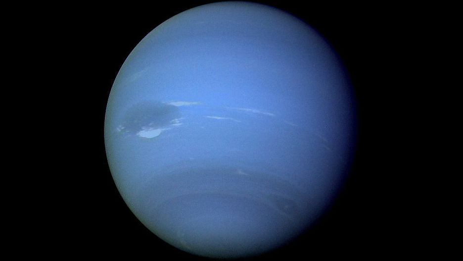 Zdjęcie Neptuna wykonane przez sondę Voyager 2.