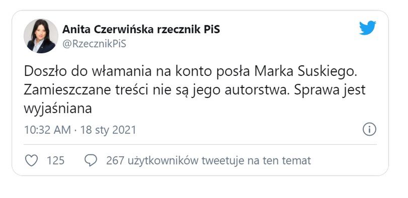 Nie bądź jak Marek Suski. Zobacz, jak zabezpieczyć się przed kradzieżą konta