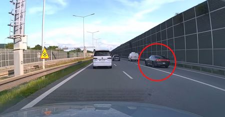 Auto z USA na S1. "Nerwy zostały". Nagranie obiega sieć