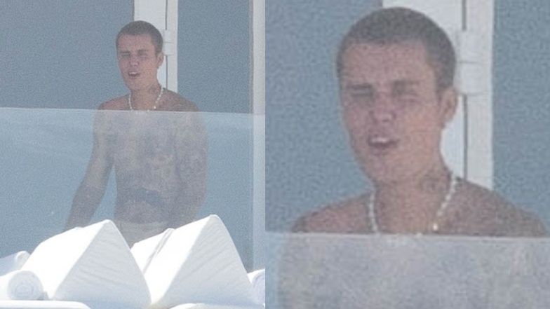 Zrelaksowany Justin Bieber głaszcze konia i pali cygara na luksusowym urlopie z Hailey Bieber