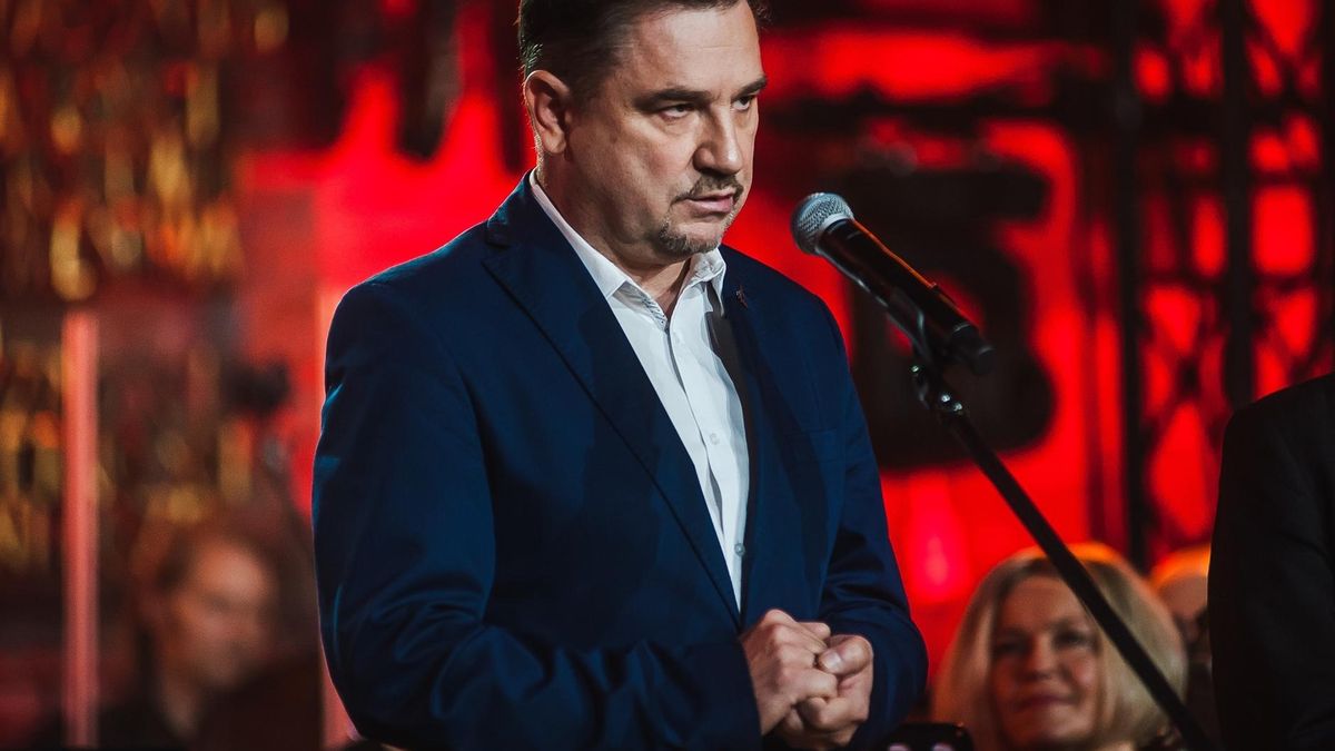 Piotr Duda podczas trwającego w Częstochowie zjazdu delegatów "Solidarności"