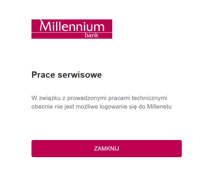 Klienci Banku Millennium muszą zmierzyć się z niedogodnościami