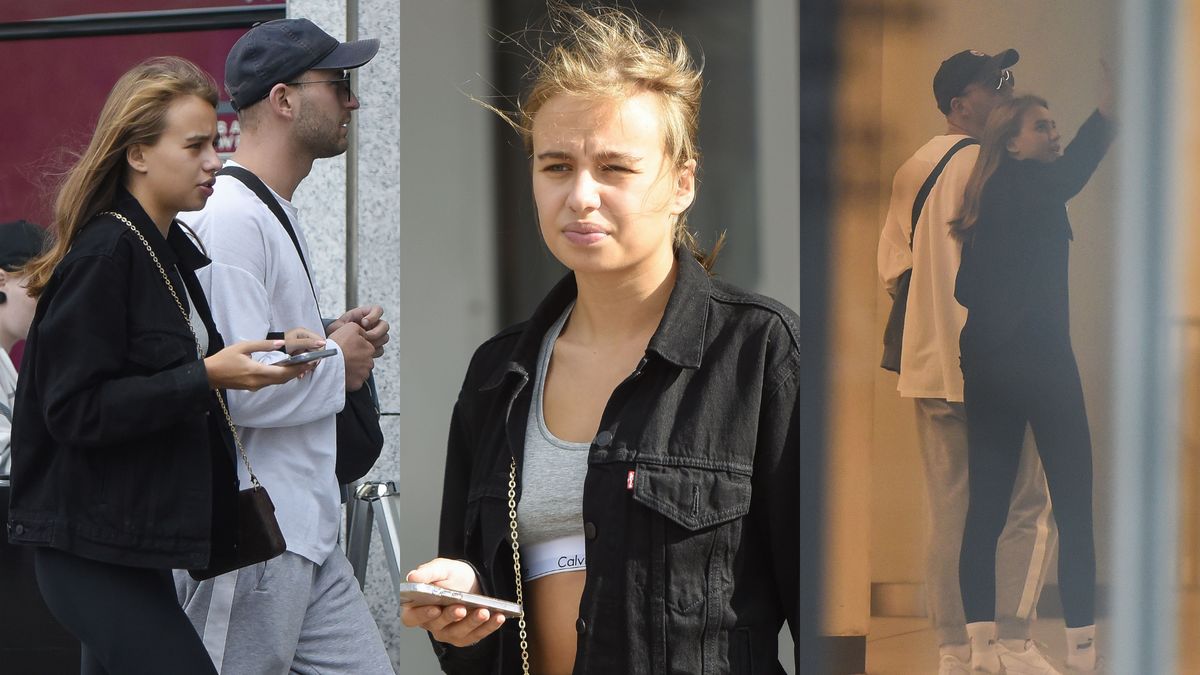 Oliwia Bieniuk i Michał Bartkiewicz idą pod rękę po treningu 