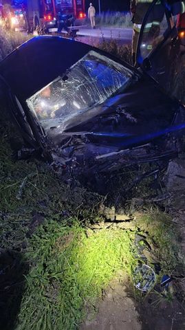Samochód wypadł z drogi [Foto]
