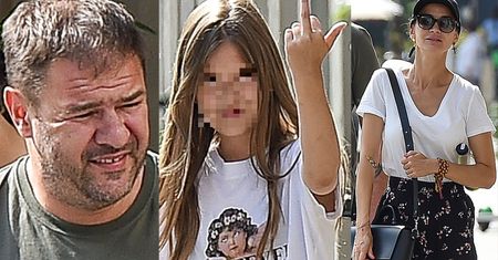 12-letnia córka Tomasza Karolaka pokazuje fotoreporterom "faka" (ZDJĘCIA)