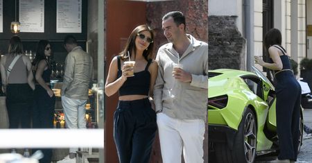 Klaudia Halejcio z narzeczonym chłodzą się napojami i mkną do wypasionego lamborghini za ponad 3,5 miliona złotych (ZDJĘCIA)