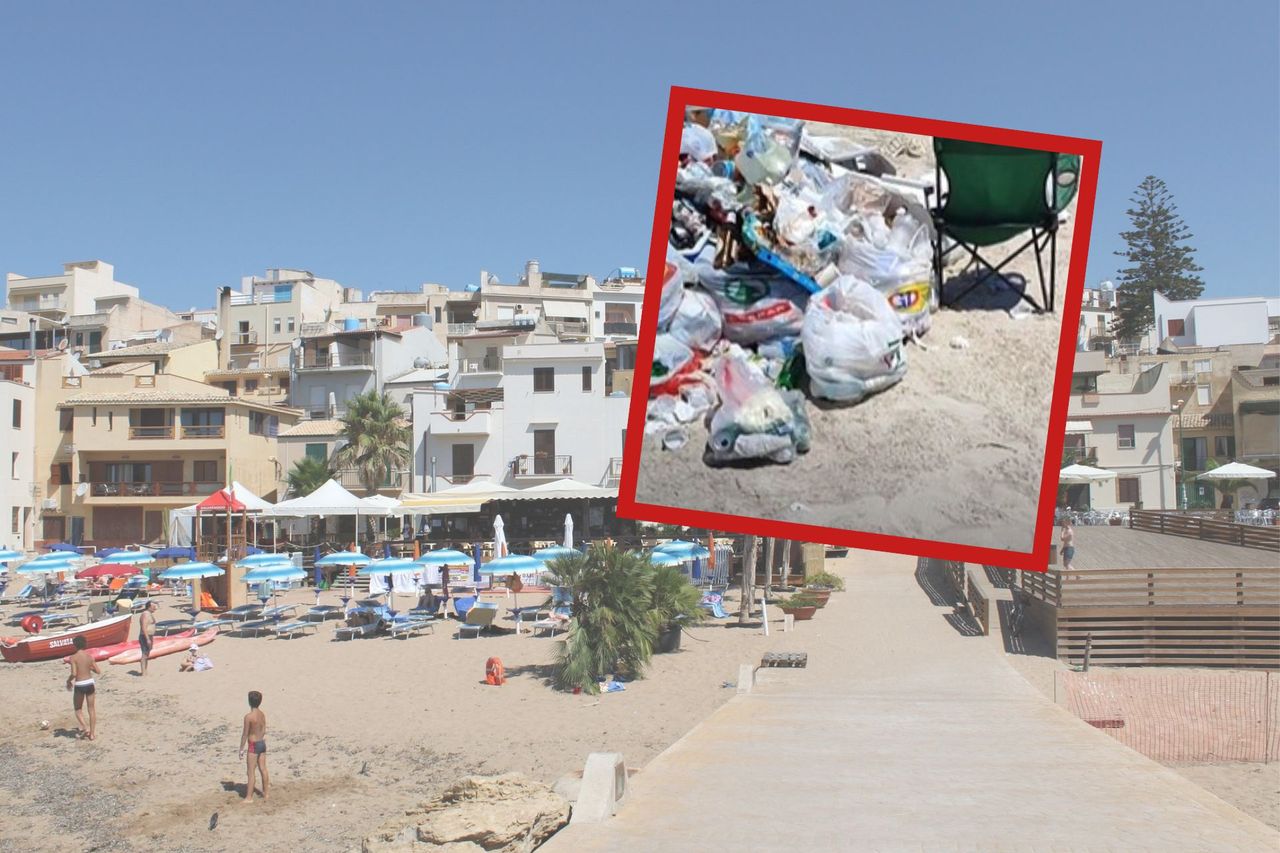 Rubbish heaps mar Sicily's tourist beaches, and visitors are unfazed