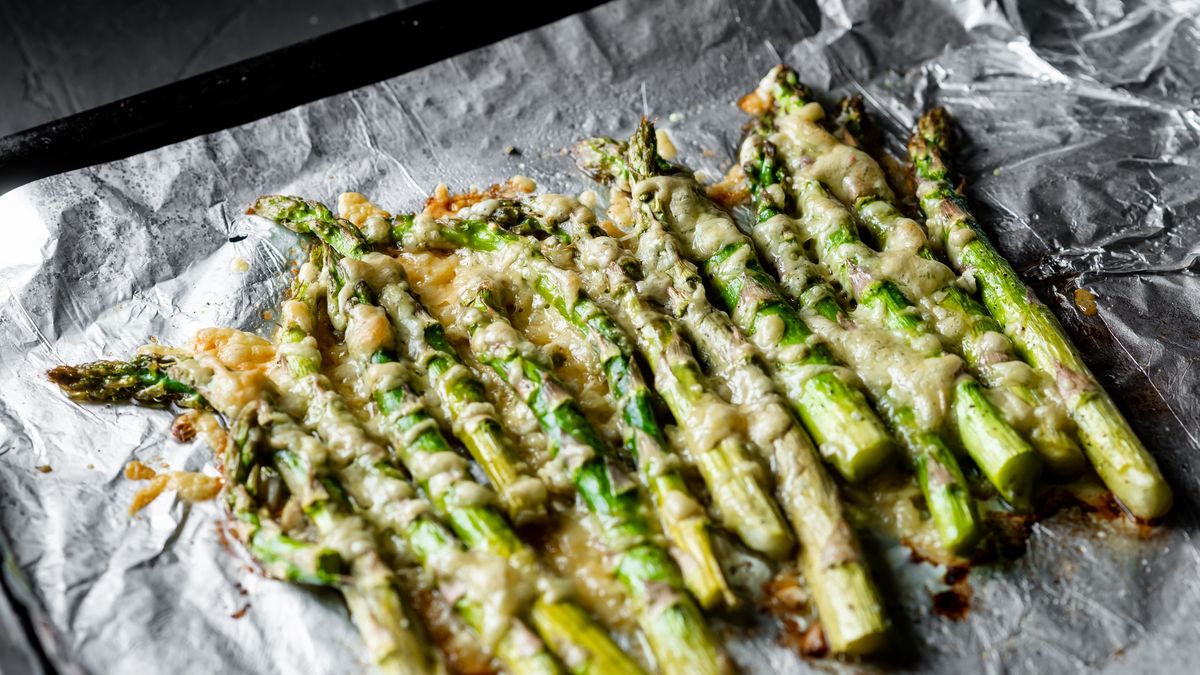 Pieczone szparagi