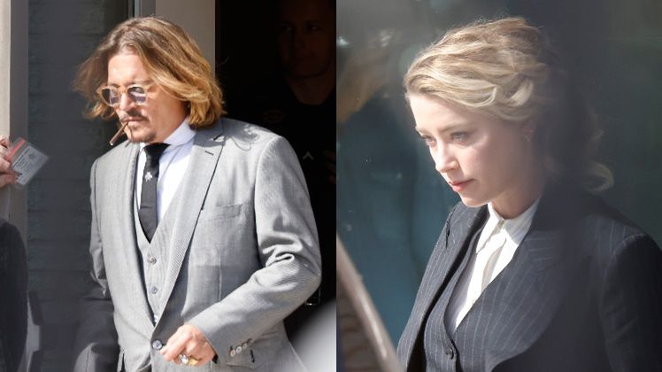 Johnny Depp i Amber Heard opuszczają sąd