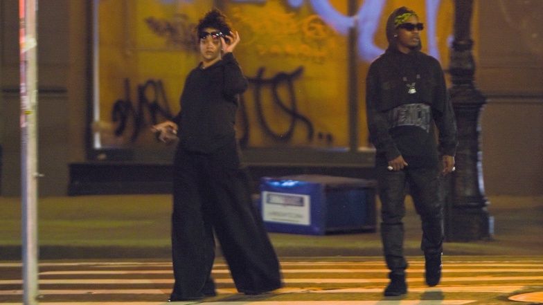 Rihanna i ASAP Rocky na nocnym spacerze