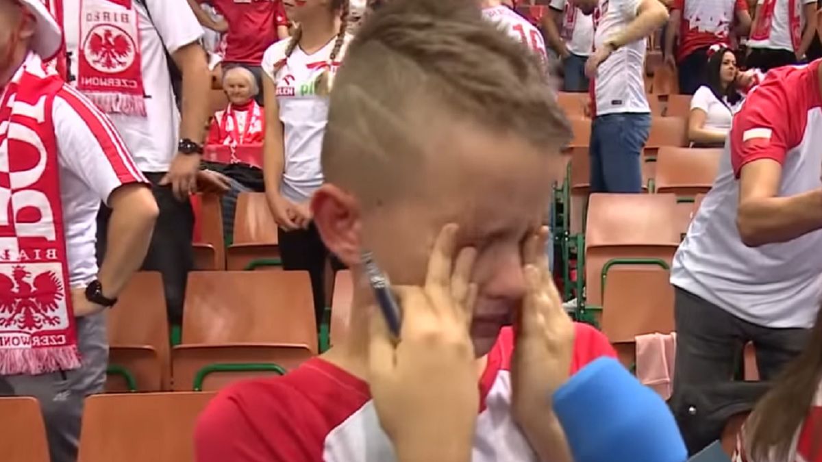 YouTube / Polsat Sport / Na zdjęciu: młody fan reprezentacji siatkarzy