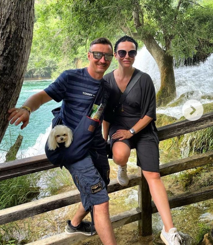Adam Małysz i Izabela Małysz na wakacjach 