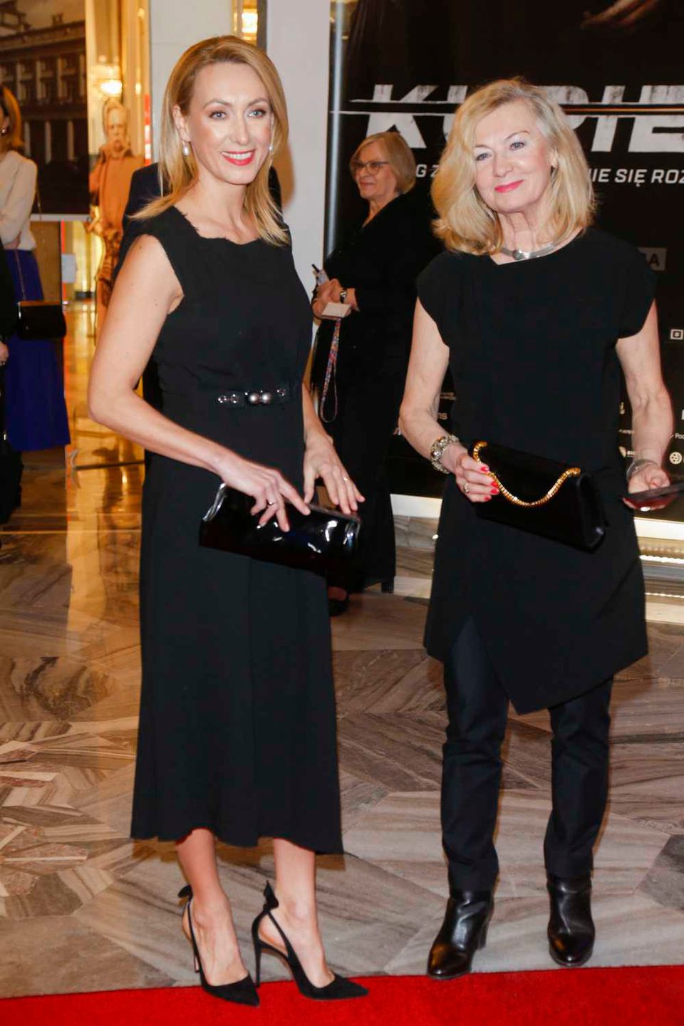 Anna Kalczyńska i Halina Rowicka - premiera filmu "Kurier"