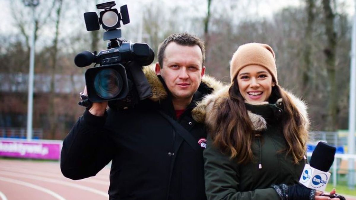 Marta Abramczyk z kolegą z pracy 