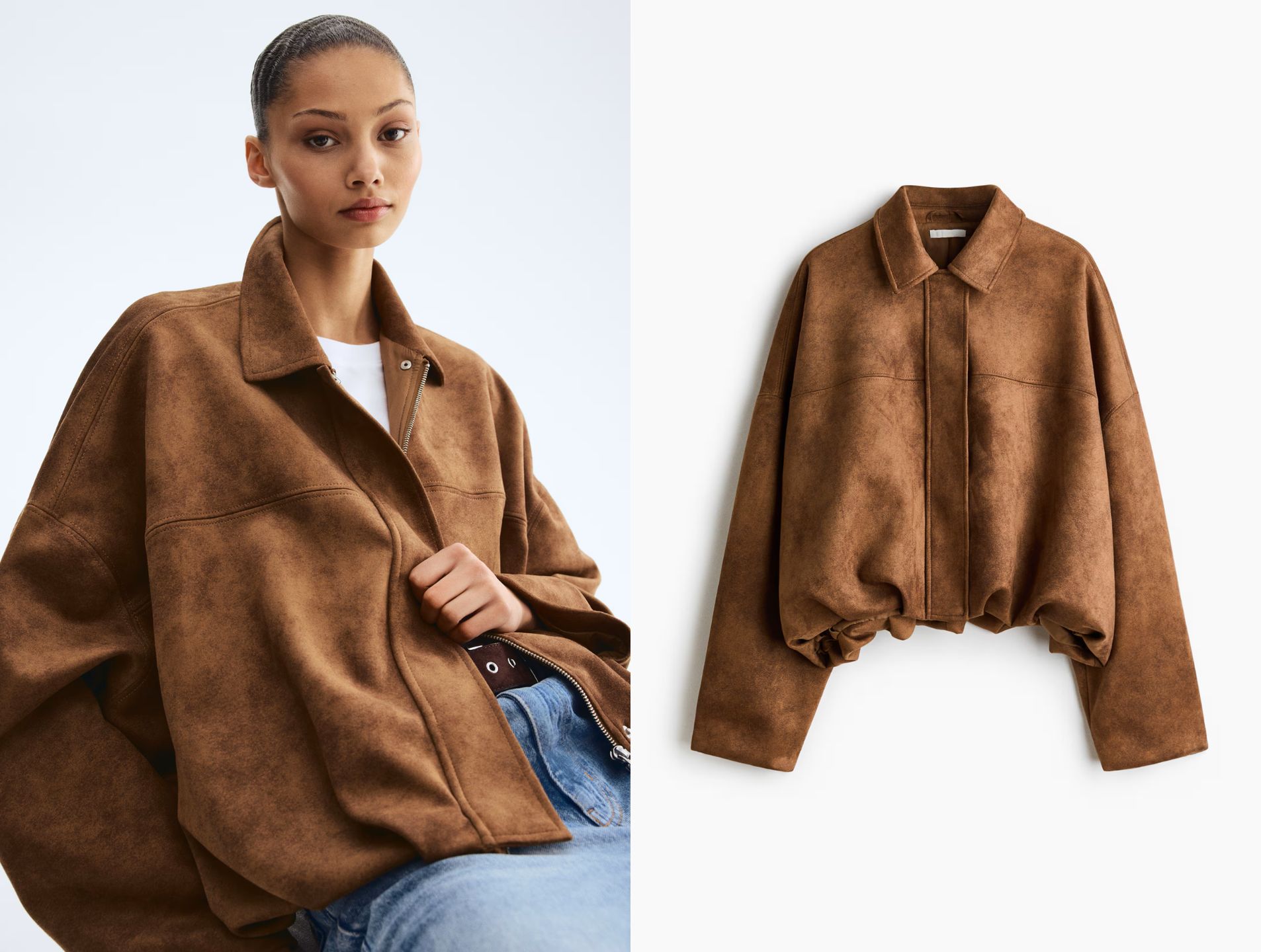 Kurtka z imitacji zamszu