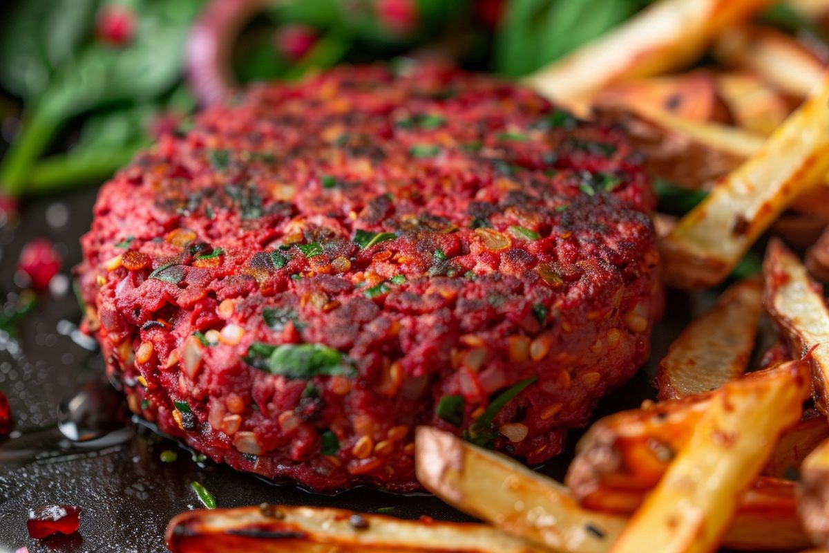 Kotlet z buraka z frytkami z selera