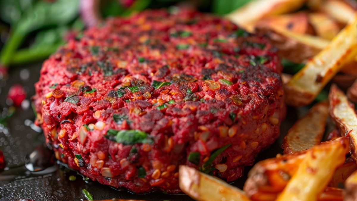 Kotlet z buraka z frytkami z selera