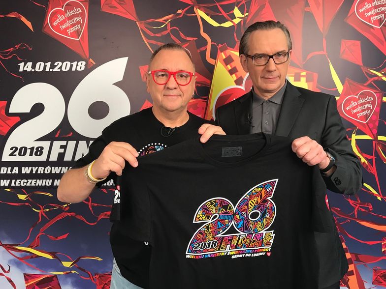 Jurek Owsiak i prezes mBanku Cezary Stypułkowski