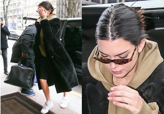 Poirytowana Kendall Jenner zakrywa twarz przed paparazzi