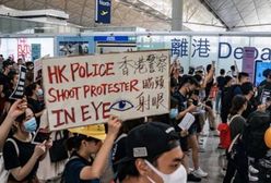 Demonstranci na lotnisku w Hongkongu. Sparaliżowali pracę portu
