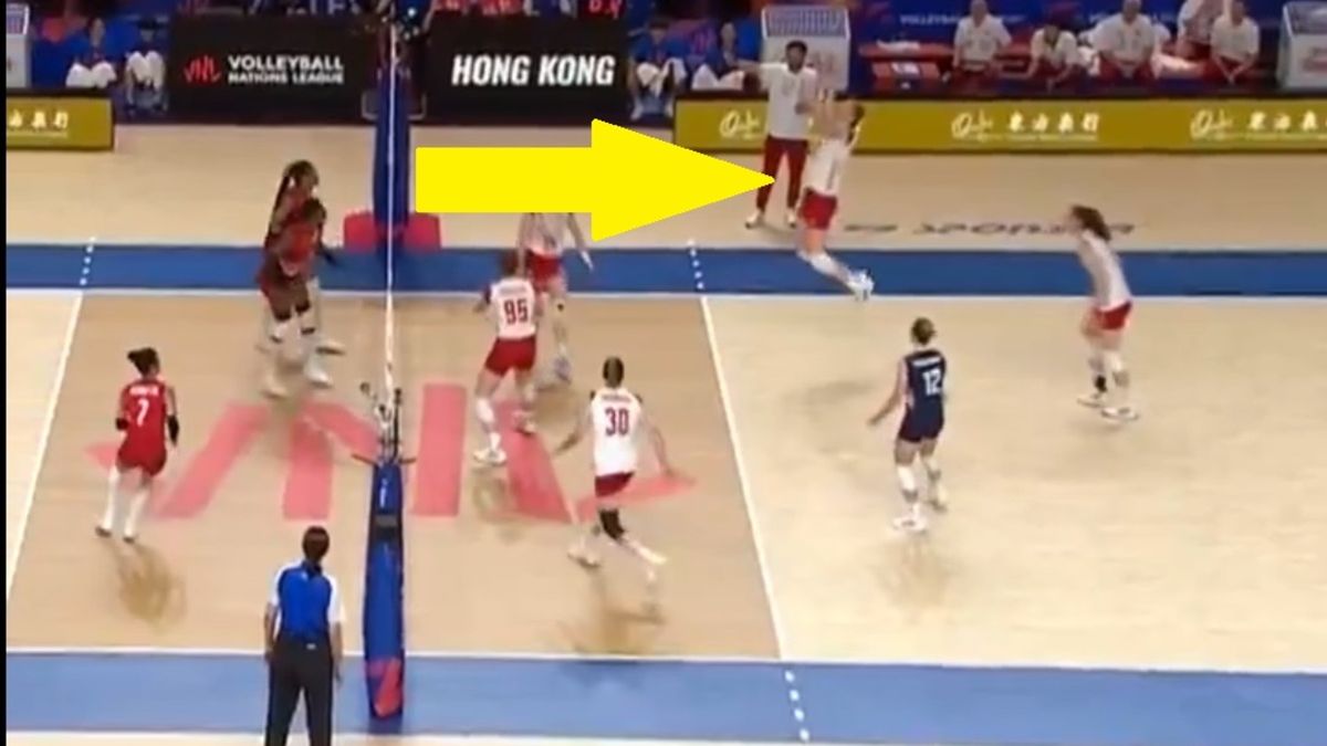 Twitter / Polsat Sport / Magdalena Stysiak w meczu Polska - Dominikana