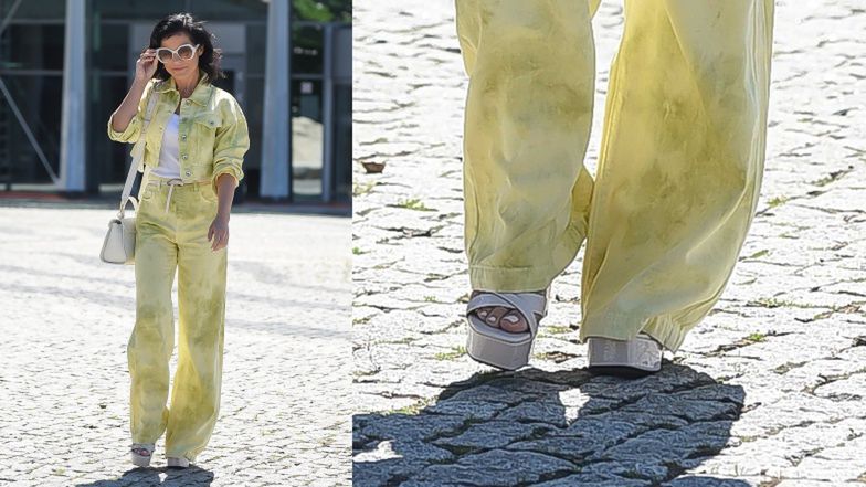 Katarzyna Cichopek fotografuje się z fanami przed "Pytaniem na śniadanie"