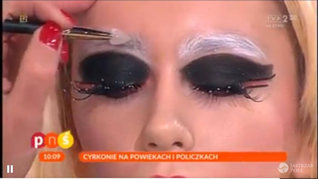 Sywlestrowy makijaż Agnieszki Karpińskiej