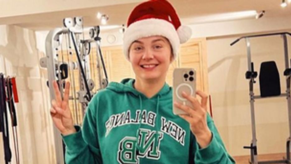 Małgorzata Socha trenuje dzień przed Wigilią 