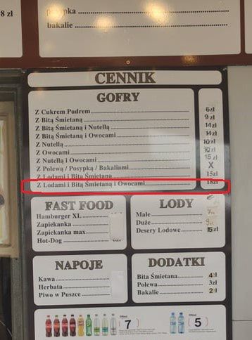 Gofr rekordzista kosztuje 20 zł