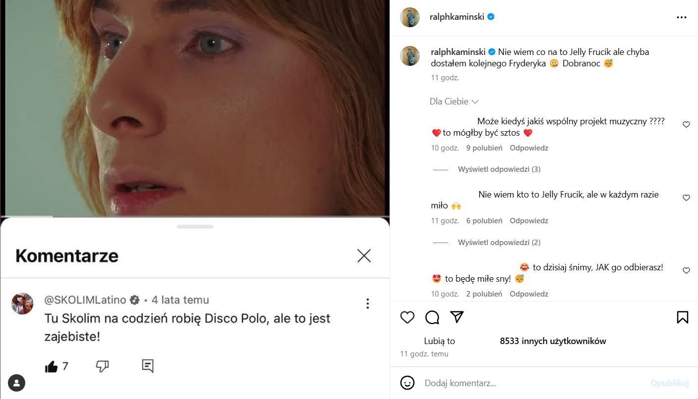Skolim skomentował teledysk Ralpha Kamińskiego