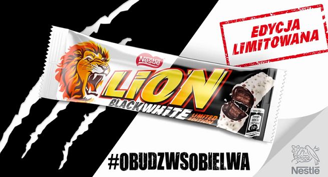 „Obudź w sobie lwa” w reklamach batonów Lion BlackWhite (wideo)