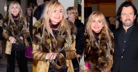 Olejnik z ulubioną torebką Gucci i w welurowych spodniach na imprezie (ZDJĘCIA)