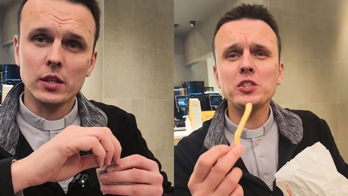 Te frytki z posypką mocno zaskoczyły księdza z TikToka 