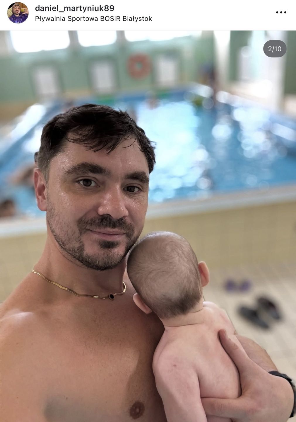 Daniel Martyniuk zabrał syna na basen