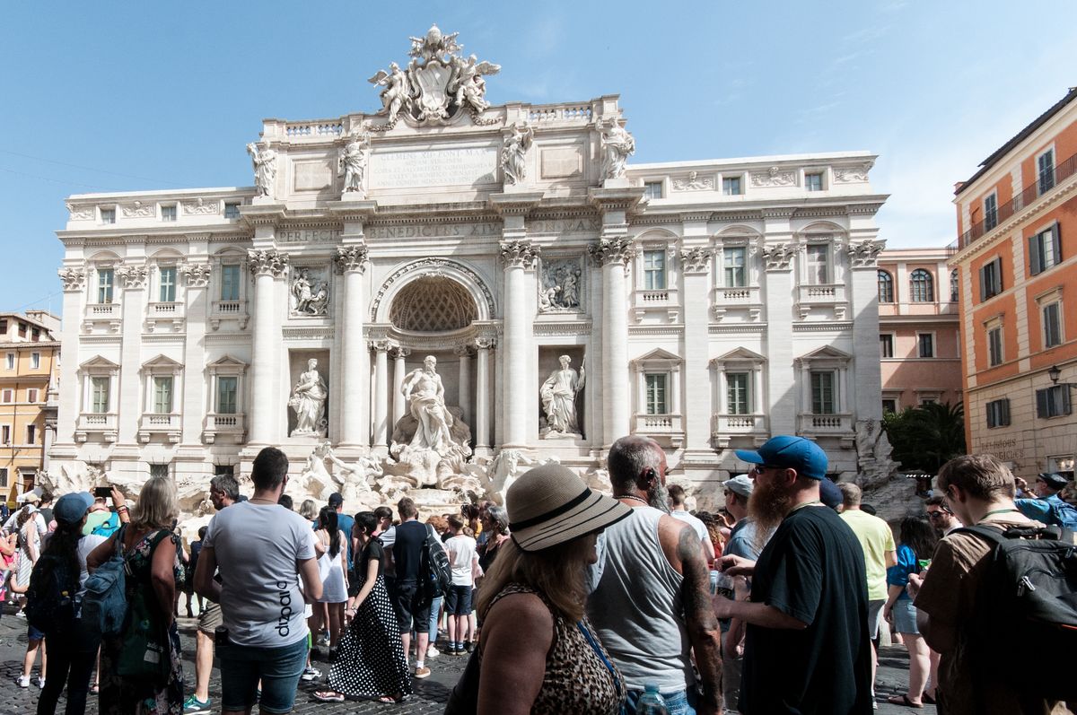 Turyści w Rzymie 