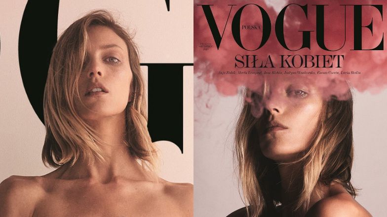 Anja Rubik na trzech okładkach grudniowego wydania "Vogue Polska"