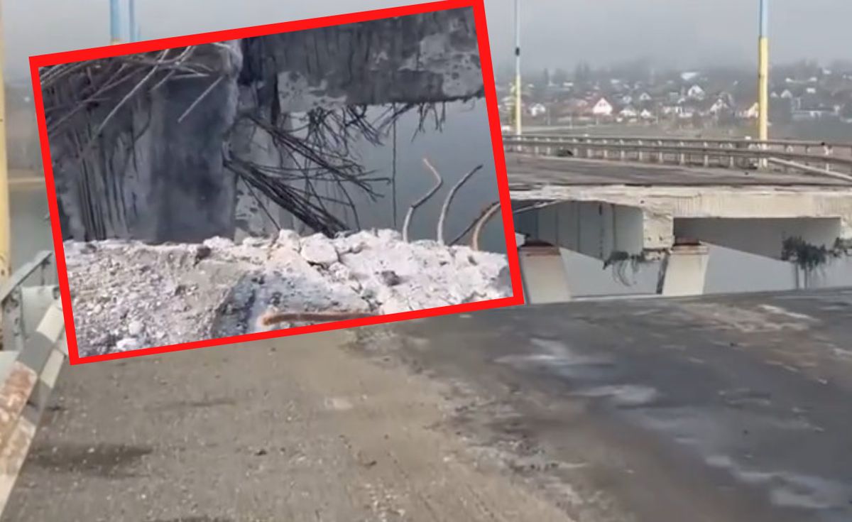 .Rosjanie podczas odwrotu wysadzili część kluczowego mostu na Dnieprze 
