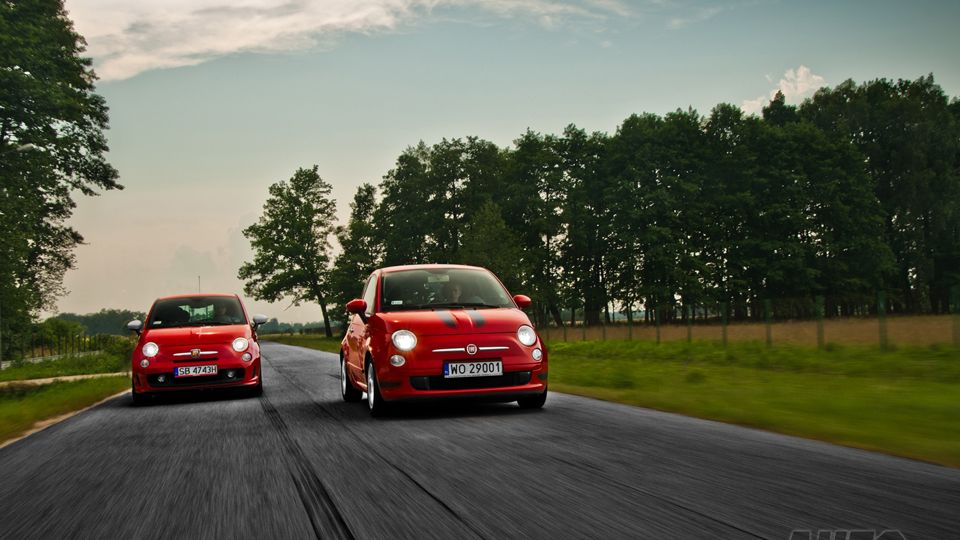 Abarth 500 esseesse & Fiat 500 1,2 Sport w trasie [test autokult.pl] 1