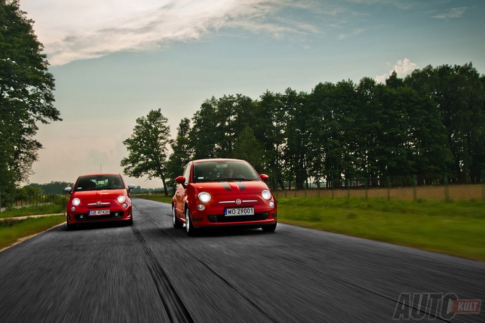 Abarth 500 esseesse & Fiat 500 1,2 Sport w trasie [test autokult.pl]