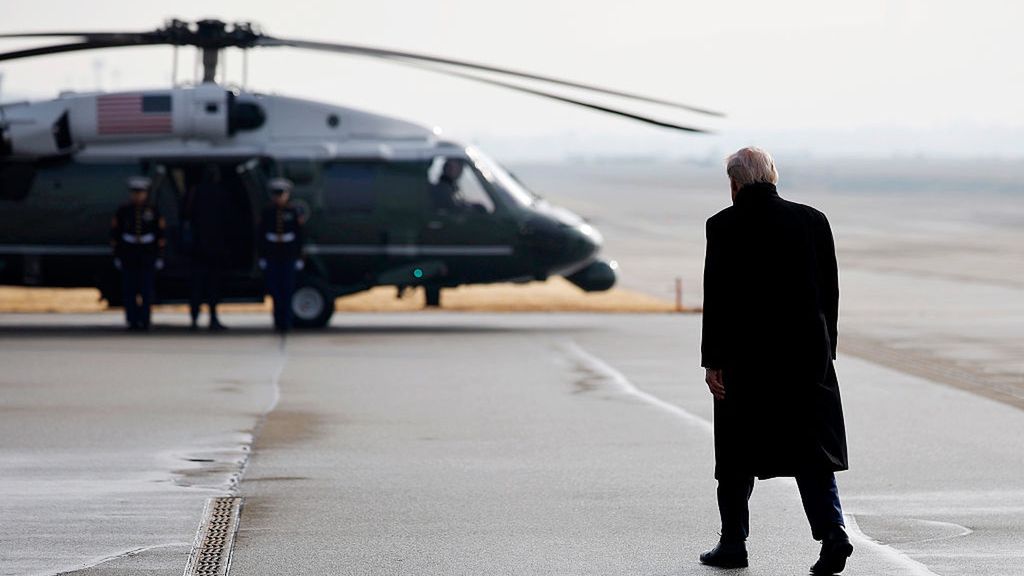 U.S. President Trump Attends World Economic Forum In Davos
ZURICH, SWITZERLAND - JANUARY 21: U.S. President Donald Trump walks toward Marine One after arriving at Zurich Airport before attending the World Economic Forum (WEF) in Davos, on January 21, 2026 in Zurich, Switzerland. The annual meeting of political and business leaders comes amid rising tensions between the United States and Europe over a range of issues, including Trump's vow to acquire Greenland, a semi-autonomous Danish territory. (Photo by Chip Somodevilla/Getty Images)
Chip Somodevilla